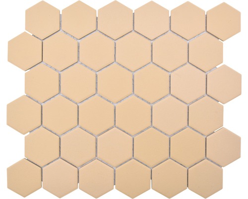 Mosaik keramik Hexagon HX AT57 orange matt 32,5x28,1 cm orange