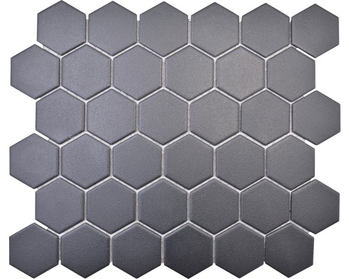 Mosaik keramik Hexagon HX AT59 svart matt 32,5x28,1 cm