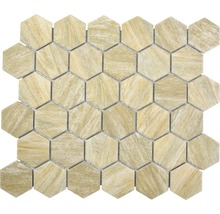 Mosaik keramik Hexagon curio HX CURIO HB beige brun matt 32,5x28,1 cm-thumb-0