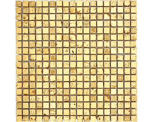 Mosaik natursten XAM 47 guld 30 x 30 cm
