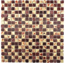 Mosaik natursten XAM 67 guld röd 30 x 30 cm