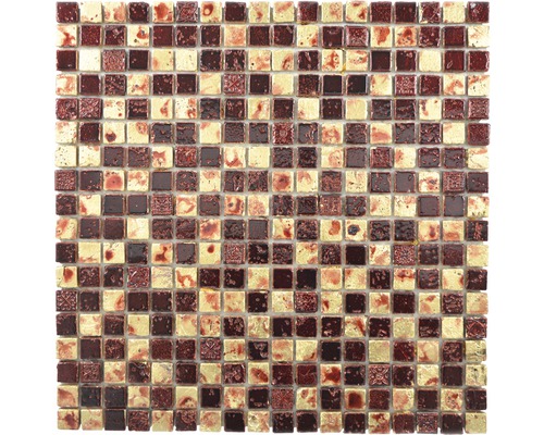 Mosaik natursten XAM 67 guld röd 30 x 30 cm
