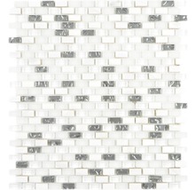 Mosaik glas natursten XCM B11S vit 31 x 28,5 cm-thumb-0