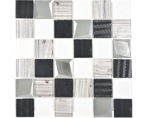 Mosaik XCM Coast kvadrat 29,8x29,8 cm Crystal mix silver-0