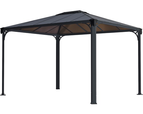 Paviljong med tak och fyra stolpar för trädgården