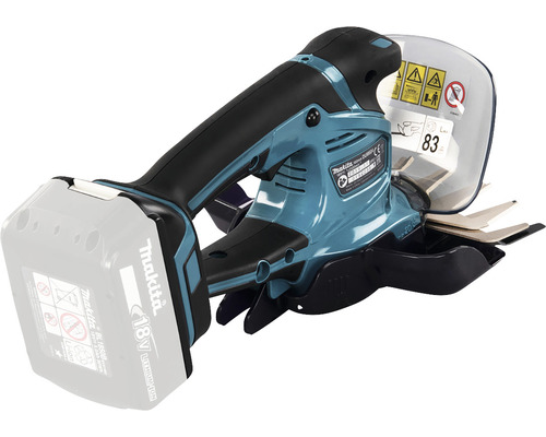 Makita batteridriven grässax med batteri och knivskydd