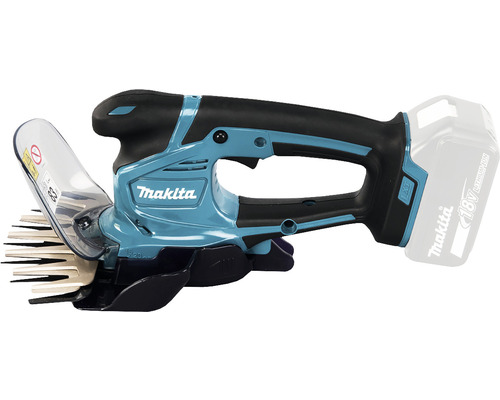 Makita batteridriven grässax med skyddsanordning och batteri