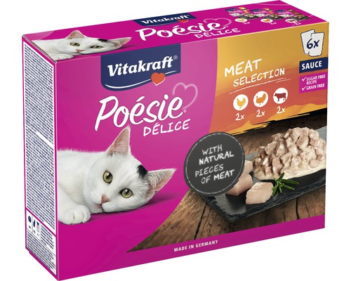 Kattmat VITAKRAFT Poesie DeliSauce kött multipack