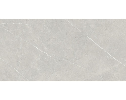 Klinker Always pearl pulido grå blank 60x120x0,9 cm Grå kakelplatta med marmorutseende