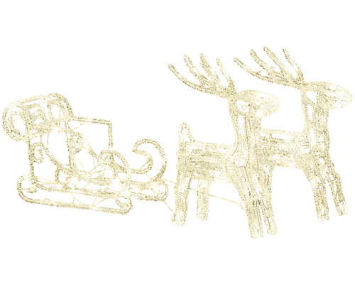 Dekoration med släde och renar