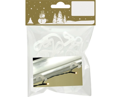 Fästklämmor för ljusslingor i förpackning