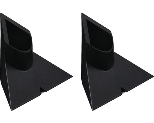 Två hörndelar för kabelkanaler