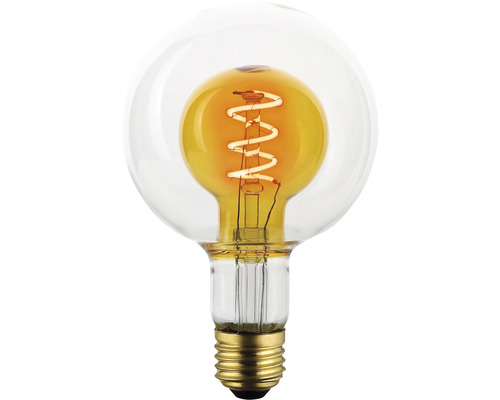 Dekorativ globlampa med spiralformad glödtråd