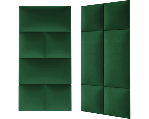 Två gröna akustikpaneler för väggdekoration