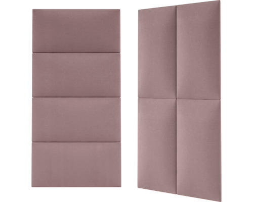 Två vadderade väggpaneler för ljudabsorption