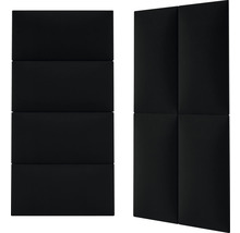 Textilpanel Velvet svart 30x60cm-thumb-2
