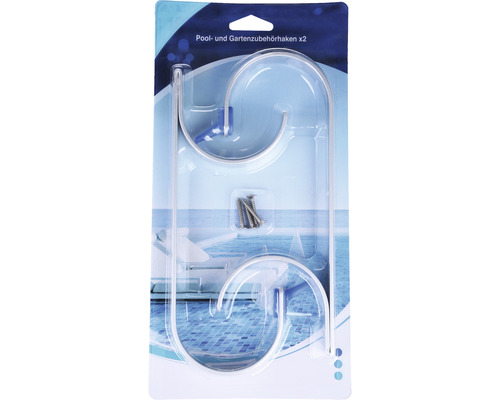 Krokar för pool- och trädgårdstillbehör, 2 stycken, för förvaring av trädgårdsredskap och pooltillbehör