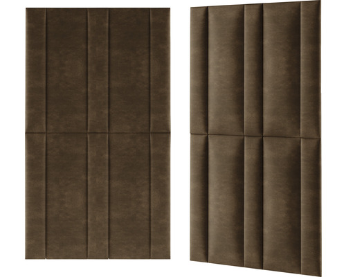 Två stoppade väggpaneler med vertikala sömmar