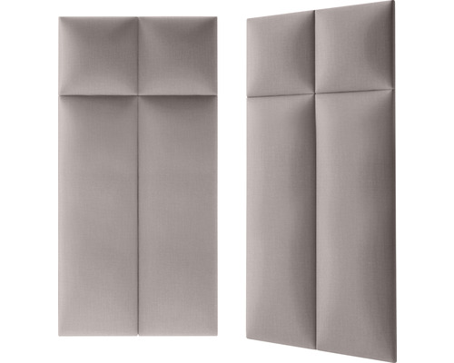 Två ljudisolerande paneler med tygklädsel