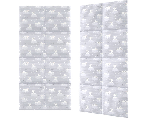 Två ljudisolerande paneler med kaninmönster