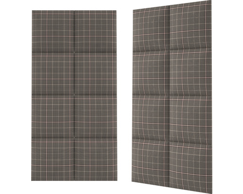 Ljudabsorberande panel med rutmönster för väggmontering