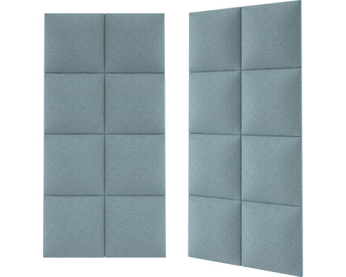 Två ljudisolerande paneler med kvadratisk layout.