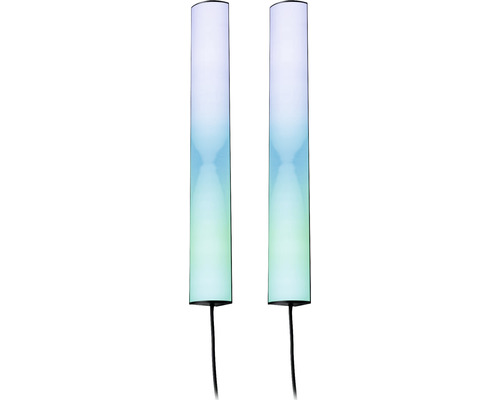 Två flerfärgade LED-ljuspaneler