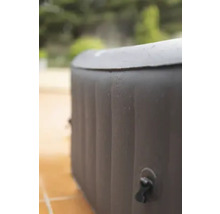 Uppblåsbar bubbelpool utomhus med lock och kontrollpanel