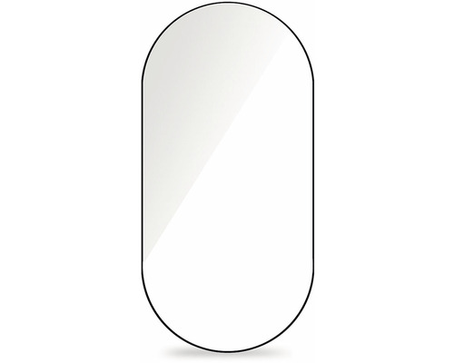 Spegel CORDIA Oval line svart 50x100 cm