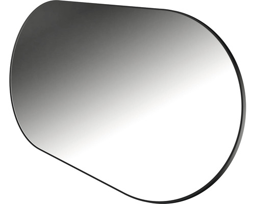 Rektangulär spegel med rundade hörn och ram