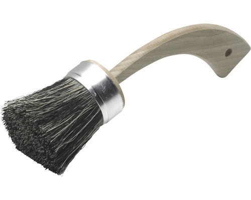 Rund borste med trähandtag