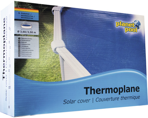Förpackning för Thermoplane solskydd för pooler med en diameter på 3,60 meter eller 3,50 meter