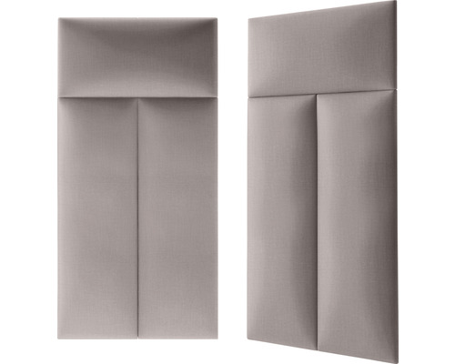 Två vadderade väggpaneler för sovrummet