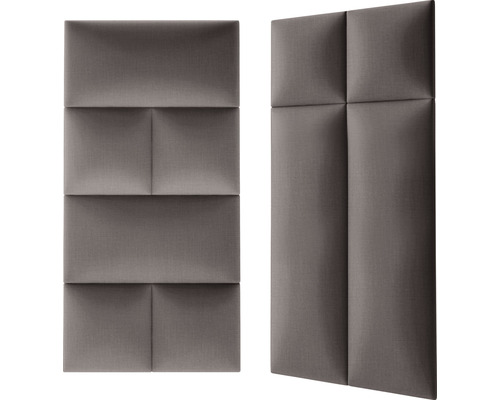 Två ljudabsorberande väggpaneler med geometrisk design.