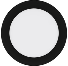 Rund LED taklampa med svart ram