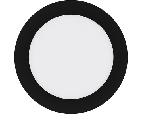 Rund LED taklampa med svart ram