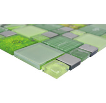 Mosaik glas XCM MC559 silver grön 29,8 x 29,8 cm