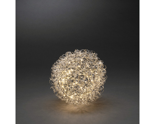 Trådboll KONSTSMIDE 80 varmvita LED Ø25cm 4,5V/IP20 Dekorativ trådkula med LED-lampor