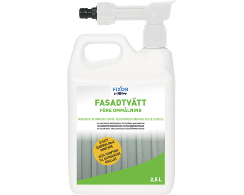 Fasadtvätt FIXOR BY NITOR målning med ejektor 2,5L Fasadrengöring i en 2,5 liters flaska med spruta förberedande inför målning