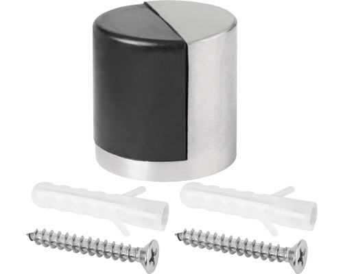 Dörrstopp i rostfritt stål med fästmaterial