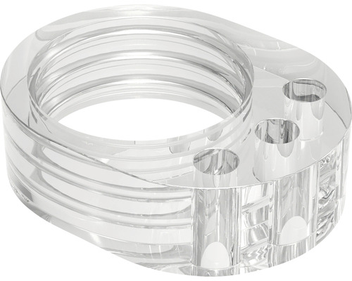 Transparent tandborsthållare med tre hål