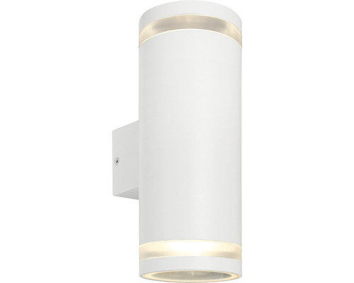 Vit cylindrisk vägglampa för utomhusbruk