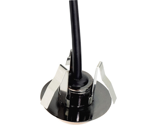 Lågvolt inbyggnadsspotlight med anslutningskabel och fjädrar