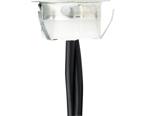 Infälld spotlight med svart kabel