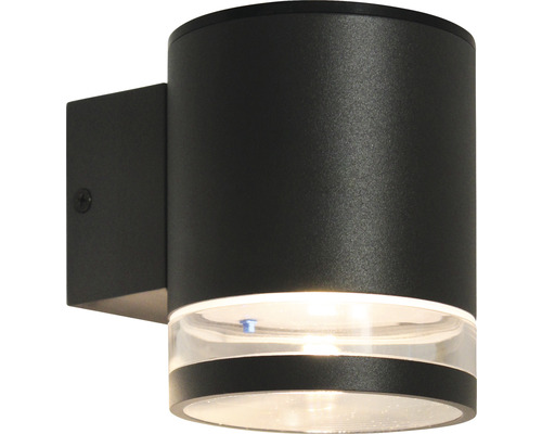 Svart vägglampa för utomhusbruk