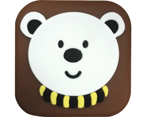 Badrumsmatta med motiv av björn