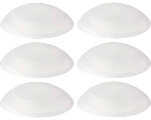 Sex möbelglidare för montering under möbler för att skydda golvet