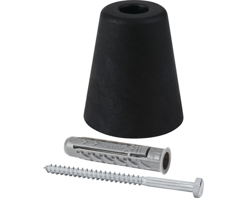 Dörrstopp av gummi med plugg och skruv