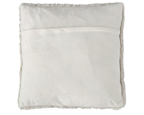 Kudde med dragkedja och kant av fuskpäls