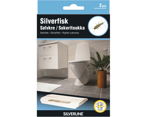 Silverline silverfiskfälla, två stycken, för skadedjursbekämpning inomhus
